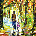 Father With Daughter In The Forest